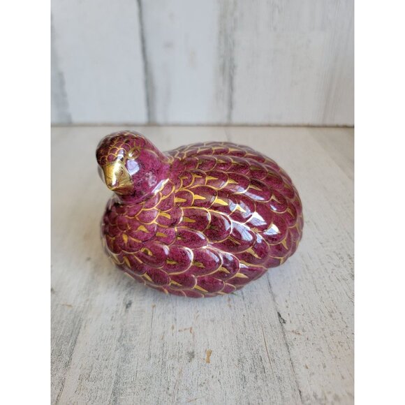 Vintage Toyo red quail bird statue figure Xmas home decor unique - Picture 1 of 9